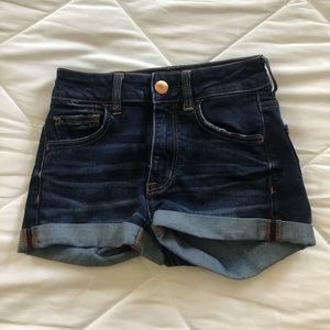 Dark-Wash American Eagle shorts